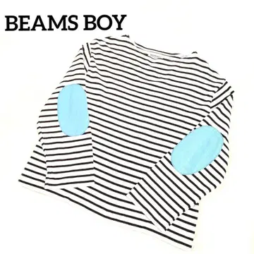 엘르 패치 근년 보더 티셔츠 BEAMS BOY 프리 사이즈