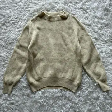 MICHEL KLEIN 여성용 긴팔 니트 L 울 리브 이토킨