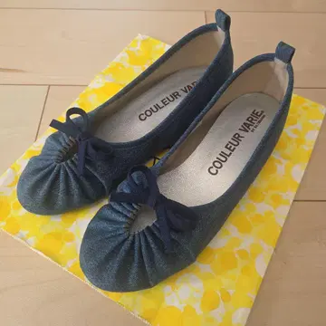 COULEUR VARIE 발레 슈즈 23.5cm 데님 워셔블 슈즈