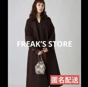 프릭스스토어 울 트렌치코트 브라운 프리 사이즈