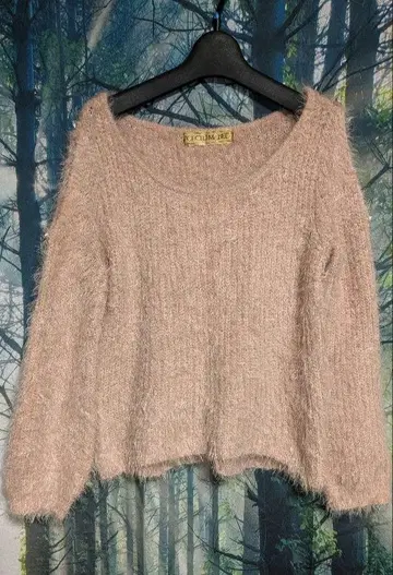 CECIL McBEE 페더얀 핑크 니트 봄 니트