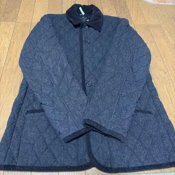 L 사이즈 다크 그레이 퀼팅 자켓