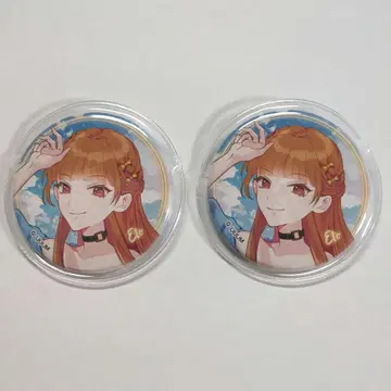 컬러풀 피치 에토 카라피치 여름방학 (히라카타 파크) 캔 배지 2개 세트