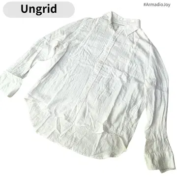 Ungrid 린넨풍 코튼 셔츠 F 사이즈 화이트 봄/여름