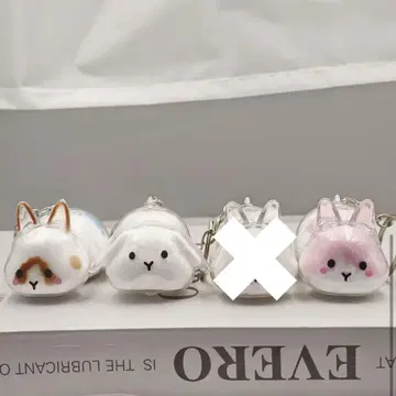 토끼털 토끼 3종류 세트 키링 유모 케이스 우리 아이 털뭉치