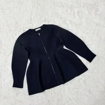 CELFORD 페플럼 가디건 노카라 자켓 네이비 M