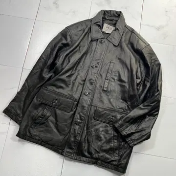 EPOCH 가죽 코트 가죽 자켓 양가죽 시어링 블랙 L