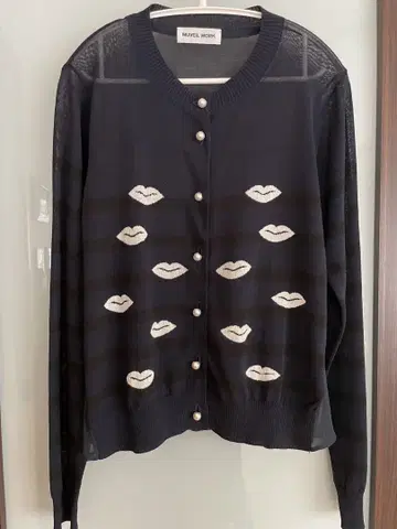 MUVEIL WORK 네이비 가디건
