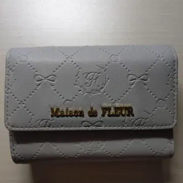 Maison de FLEUR 3단 폴더형 지갑 그레이