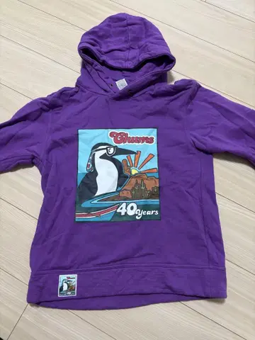 Chums 보라색 후드 부착 후드티 40주년