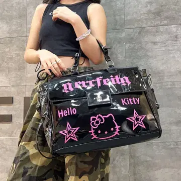 헬로키티 숄더백 토트백 블랙