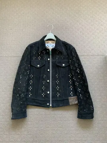 MASU 23SS DIAMOND-CUT LEATHER JACKE