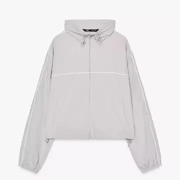 ZARA 나일론 스토퍼 자켓 | 그레이