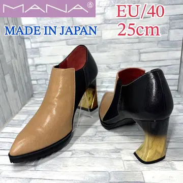 컨디션 최상 MANA 사이드 고어 부티 베이지 x 블랙 EU40/25cm
