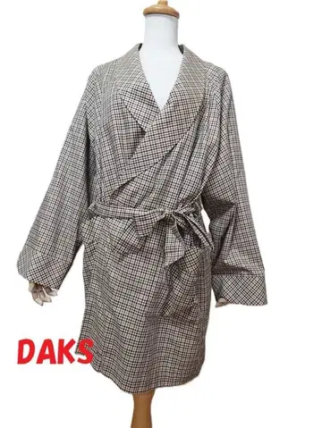시착 정도 DAKS 닥스 가운 코트 여성용 M 하우스 체크