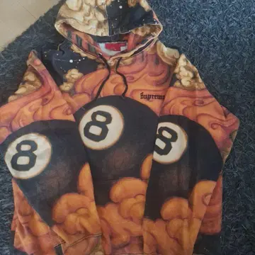 8볼 디자인 후드 부착 후드티