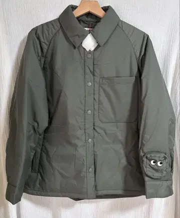 안야 힌드마치 xUNIQLO 퍼프 테크 셔츠 자켓 올리브 S