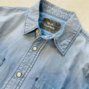 R.H. VINTAGE 론 헤르만 긴팔 셔츠 데님 셔츠 웨스턴