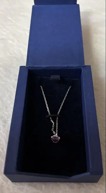 스와로브스키 퍼플 계열 목걸이 새상품급