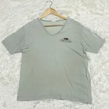 FRUIT OF THE LOOM 로고 V넥 T셔츠 M 사이즈 상당