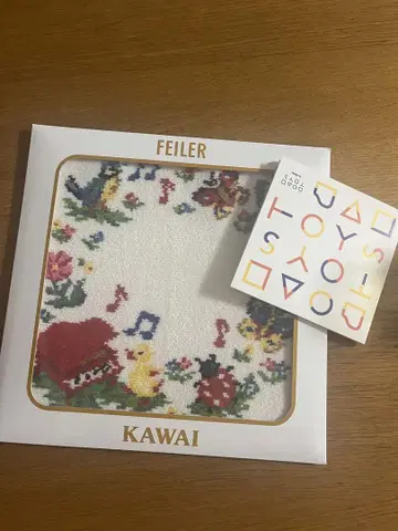 FEILER KAWAII 손수건 꽃과 음표
