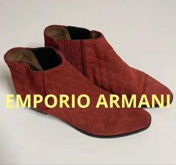 EMPORIO ARMANI 빨간색 스웨이드 앵클부츠 39 이탈리아제