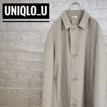 유니클로 U 구제 얇은 소재 체스터 코트 S 폴리에스테르