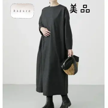 새상품급 2023 카구레 kagure 와이드 스퀘어 원피스 롱 울