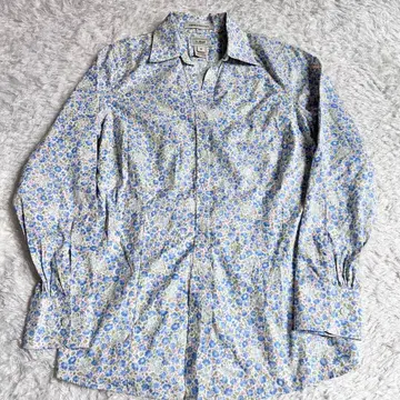 L.L.Bean 엘엘빈 새상품급 미니 꽃무늬 셔츠 블루 계열 M