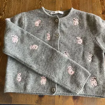 ZARA 자라 토끼 패턴 가디건