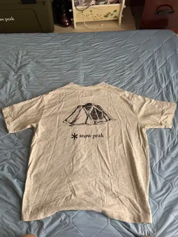 스노우피크 텐트 그래픽 T셔츠 그레이