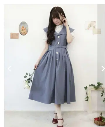 빅 오픈 카라 슬리브리스 원피스 fint 핀토