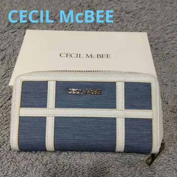 미사용에 가까운 CECI McBEE 파랑 화이트 장지갑 박스 포함