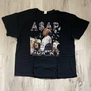 A$AP ROCKY 그래픽 티셔츠 오버 사이즈