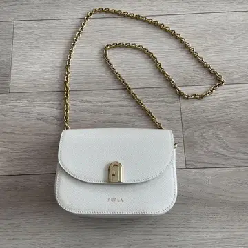 FURLA 화이트 가죽 숄더백
