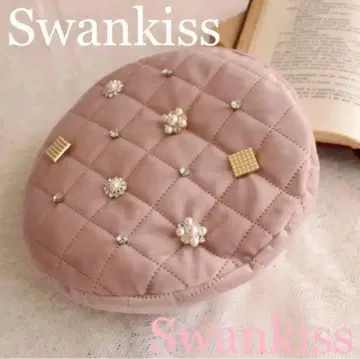 Swankiss 스완키스 베레모 헌팅 퀼팅 자수 브로치
