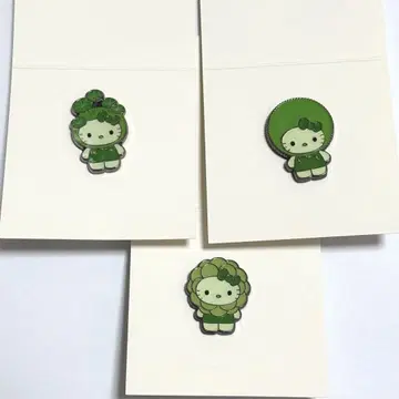3개 세트 해조 키티 시크릿 핀 배지 만박