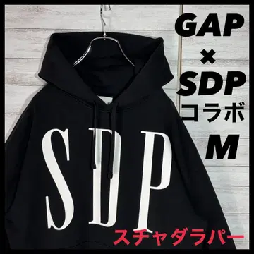 GAP x 스차다라파 콜라보 후드티 SDP 로고 M 블랙