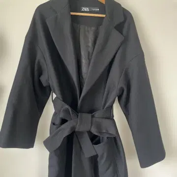 ZARA 슬릿 MANTECO 울 코트 롱