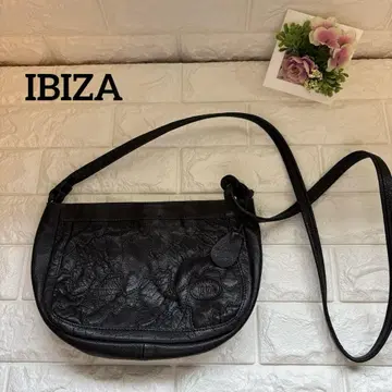 이비자 IBIZA 블랙 천연 가죽 숄더백 가죽