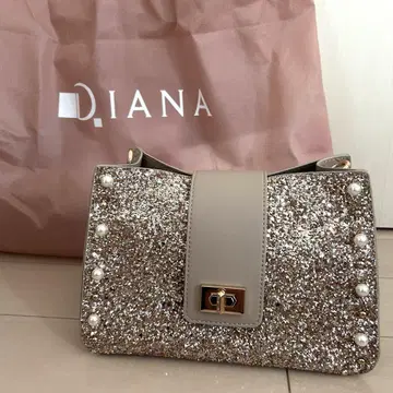 [새상품급] [DIANA] 숄더백 블랙 글리터 펄 2Way