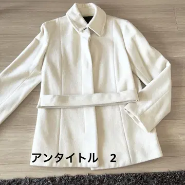언타이틀 UNTITLED 화이트 하프 코트