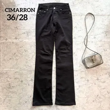[ CIMARRON ] 시마론 세미 플레어 팬츠 블랙 긴 길이