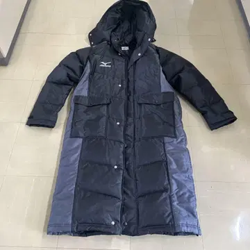 Mizuno 롱 다운 자켓 블랙/그레이