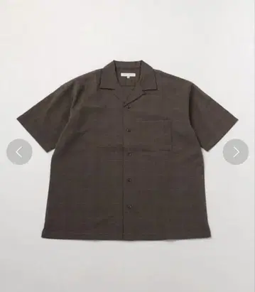 UNITED ARROWS 브라운 체크 반팔 셔츠 M