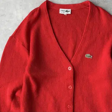14444 LACOSTE 자수 로고 울 가디건