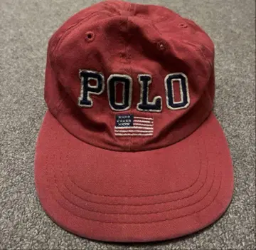 90s Polo Sport 빨간색 캡 U.S.A 제조