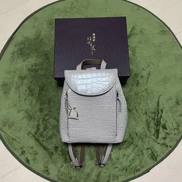카마쿠라 타카노 백팩 가죽 악어 엠보싱 그레이지