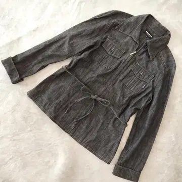 COMME CA EASY LIVING 데님 조 자켓 M 차콜