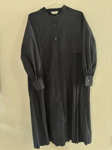 [새상품] BEAMS 빔즈 네이비 셔츠 원피스 긴팔